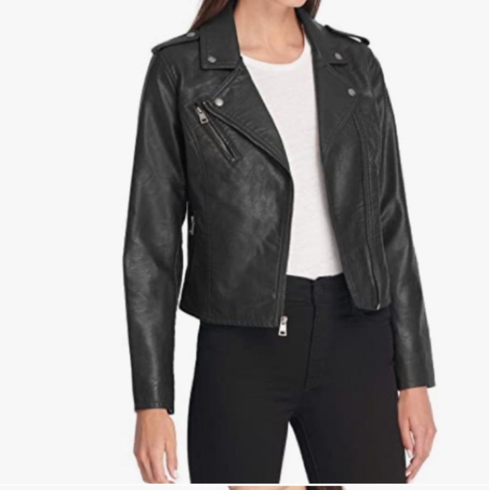 Levi Strauss black leather jacket